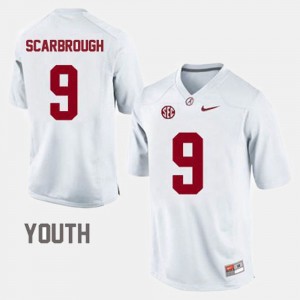 Youth Alabama Crimson Tide College Football White Bo Scarbrough #9 Jersey 506635-488
