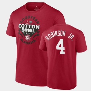Men's Alabama Crimson Tide College Football Crimson Brian Robinson Jr. #4 2021 Cotton Bowl CFP T-Shirt 785814-917