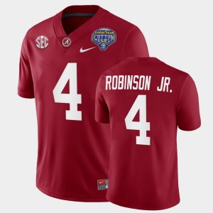 Men's Alabama Crimson Tide 2021 Cotton Bowl Crimson Brian Robinson Jr. #4 College Football Playoff Jersey 498491-430