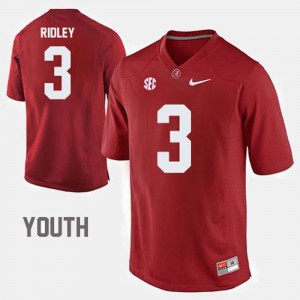 Youth Alabama Crimson Tide College Football Red Calvin Ridley #3 Jersey 523913-199