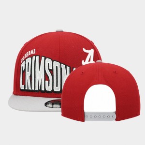 Men's Alabama Crimson Tide Team Logo Crimson Two-Tone Vintage Wave 9FIFTY Snapback Hat 891399-149