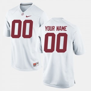 Men's Alabama Crimson Tide College Football White Custom #00 Jersey 932230-735