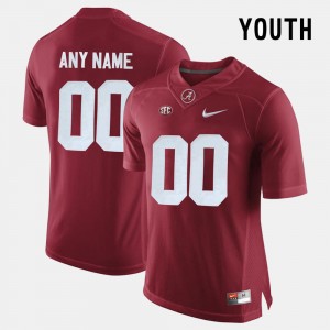 Youth Alabama Crimson Tide College Limited Football Crimson Custom #00 Jersey 519855-930
