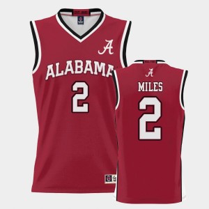 Men's Alabama Crimson Tide College Basketball Crimson Darius Miles #2 ProSphere Jersey 370985-286