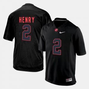 Men's Alabama Crimson Tide Silhouette College Black Derrick Henry #2 Jersey 297426-614