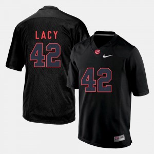Men's Alabama Crimson Tide College Football Black Eddie Lacy #42 Jersey 470337-554