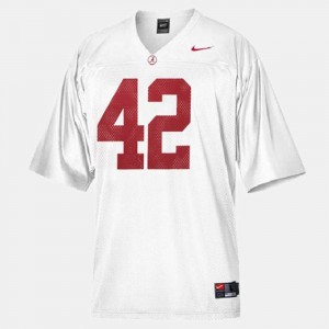 Youth Alabama Crimson Tide College Football White Eddie Lacy #42 Jersey 467404-944