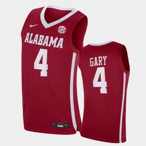 Men's Alabama Crimson Tide College Basketball Red Juwan Gary #4 Jersey 777972-829