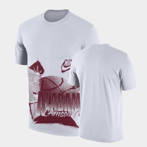 Men's Alabama Crimson Tide College Basketball White 90s-style T-Shirt 326913-652