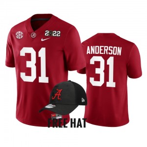 Men's Alabama Crimson Tide College Football Crimson Will Anderson Jr. #31 2021 Cotton Bowl Champions CFP Jersey 726664-522