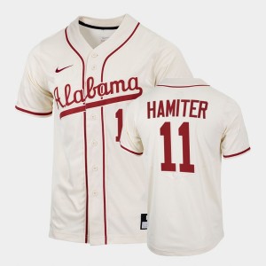 Men's Alabama Crimson Tide College Baseball Natural William Hamiter #11 2022 Replica Jersey 483797-940