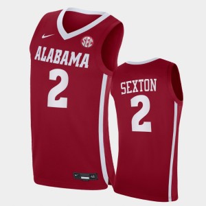 Men's Alabama Crimson Tide Replica Crimson Collin Sexton #2 College Basketball Jersey 195707-641