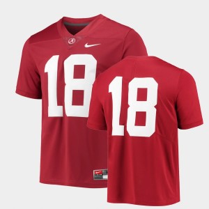 Men's Alabama Crimson Tide College Football Crimson Custom #18 Limited Jersey 797811-266