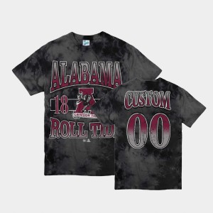 Men's Alabama Crimson Tide Vintage Tubular Black Custom #00 Retro Tie-Dye T-Shirt 609248-720