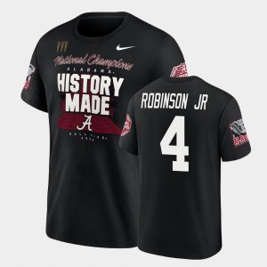 Men's Alabama Crimson Tide 2020 National Champions Black Brian Robinson Jr. #4 College Football Playoff T-Shirt 487433-563
