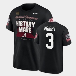 Men's Alabama Crimson Tide 2020 National Champions Black Daniel Wright #3 College Football Playoff T-Shirt 831690-190