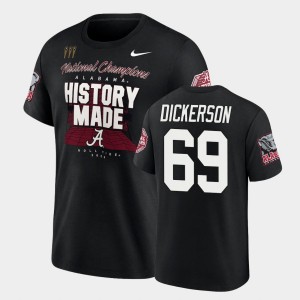 Men's Alabama Crimson Tide 2020 National Champions Black Landon Dickerson #69 College Football Playoff T-Shirt 915594-791
