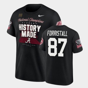 Men's Alabama Crimson Tide 2020 National Champions Black Miller Forristall #87 College Football Playoff T-Shirt 321057-483