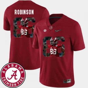 Men's Alabama Crimson Tide Pictorial Fashion Crimson A'Shawn Robinson #86 Football Jersey 139621-865