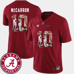 Men's Alabama Crimson Tide Pictorial Fashion Crimson AJ McCarron #10 Football Jersey 757233-343