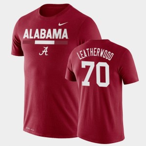 Men's Alabama Crimson Tide Team DNA Crimson Alex Leatherwood #70 Legend Performance T-Shirt 715845-213