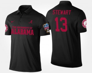 Men's Alabama Crimson Tide Bowl Game Black ArDarius Stewart #13 Sugar Bowl Name and Number Polo 169297-227