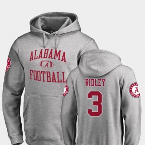 Men's Alabama Crimson Tide Neutral Zone Ash Calvin Ridley #3 College Football Hoodie 856941-412