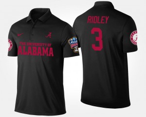 Men's Alabama Crimson Tide Bowl Game Black Calvin Ridley #3 Sugar Bowl Name and Number Polo 590211-989