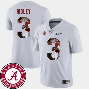 Men's Alabama Crimson Tide Pictorial Fashion White Calvin Ridley #3 Football Jersey 714608-834