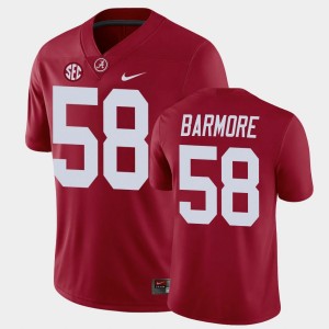 Men's Alabama Crimson Tide Game Crimson Christian Barmore #58 College Football Jersey 645850-588