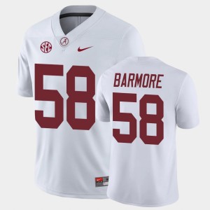 Men's Alabama Crimson Tide Game White Christian Barmore #58 College Football Jersey 866631-365