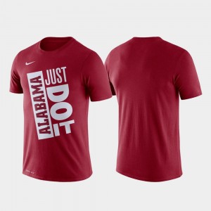 Men's Alabama Crimson Tide Just Do It Crimson Basketball Performance T-Shirt 985300-309