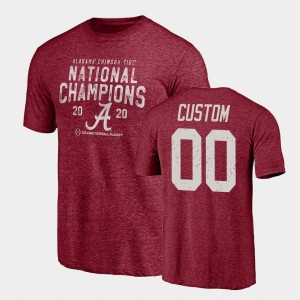 Men's Alabama Crimson Tide 2020 National Champions Crimson Custom #00 Tri-Blend T-Shirt 532856-157