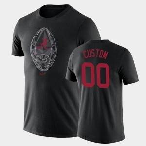 Men's Alabama Crimson Tide Football Icon Black Custom #00 Legend T-Shirt 710521-630