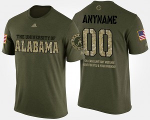 Men's Alabama Crimson Tide Military Camo Custom #00 Short Sleeve With Message T-Shirt 503754-338