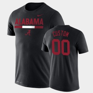 Men's Alabama Crimson Tide Team DNA Black Custom #00 Legend Performance T-Shirt 840287-786
