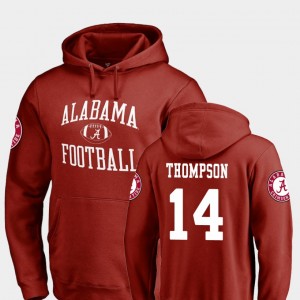 Men's Alabama Crimson Tide Neutral Zone Crimson Deionte Thompson #14 College Football Hoodie 144517-653