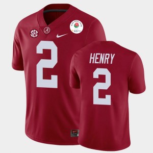 Men's Alabama Crimson Tide 2021 Rose Bowl Crimson Derrick Henry #2 College Football Jersey 264067-991