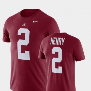 Men's Alabama Crimson Tide Name and Number Crimson Derrick Henry #2 Football Performance T-Shirt 514527-544