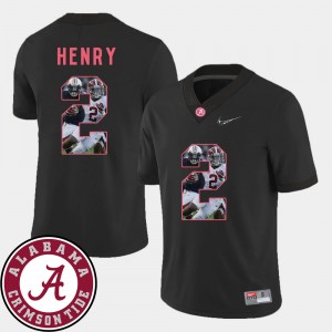 Men's Alabama Crimson Tide Pictorial Fashion Black Derrick Henry #2 Football Jersey 886156-632