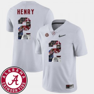 Men's Alabama Crimson Tide Pictorial Fashion White Derrick Henry #2 Football Jersey 188073-740
