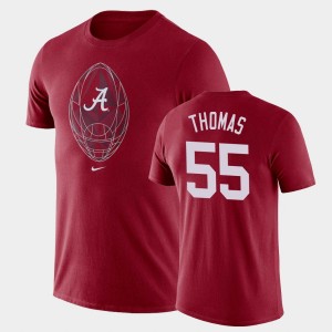Men's Alabama Crimson Tide Football Icon Crimson Derrick Thomas #55 Legend T-Shirt 401350-857