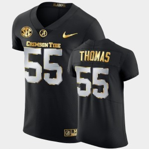 Men's Alabama Crimson Tide Golden Edition Black Derrick Thomas #55 2020-21 Authentic Jersey 908655-374