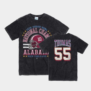 Men's Alabama Crimson Tide Vintage Tubular Black Derrick Thomas #55 1979 Sugar Bowl T-Shirt 233159-308