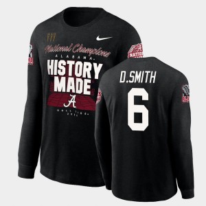 Men's Alabama Crimson Tide 2020 National Champions Black DeVonta Smith #6 History Made Long Sleeve T-Shirt 819054-447