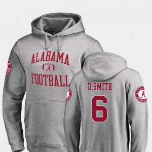 Men's Alabama Crimson Tide Neutral Zone Ash DeVonta Smith #6 College Football Hoodie 394446-310