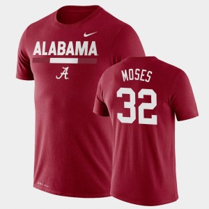 Men's Alabama Crimson Tide Team DNA Crimson Dylan Moses #32 Legend Performance T-Shirt 385376-385