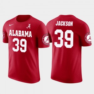 Men's Alabama Crimson Tide Future Stars Red Eddie Jackson #39 Football T-Shirt 459268-552