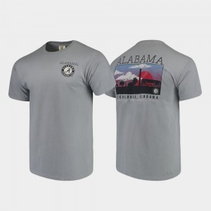 Men's Alabama Crimson Tide Campus Scenery Gray Comfort Colors T-Shirt 156047-565