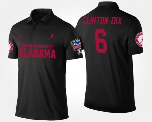 Men's Alabama Crimson Tide Bowl Game Black Ha Ha Clinton-Dix #6 Sugar Bowl Name and Number Polo 643584-656